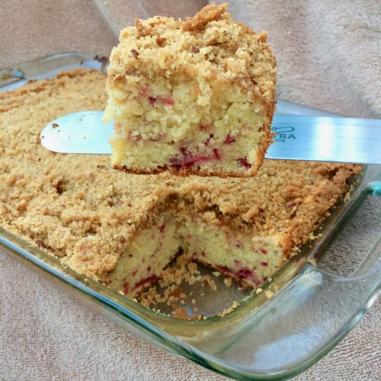 CRANBERRY SOUR CREAM COFFEE CAKE WITH PECAN CRUMB TOPPING Miss Cooker