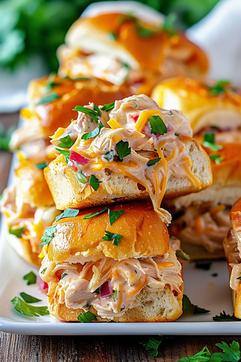 Cheesy Chicken Sliders Recipe Miss Cooker